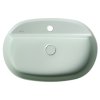 Isvea INFINITY OVAL keramické umývadlo na dosku, 60x40cm, zelena mint 10NF65060-2T