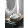 Isvea INFINITY OVAL keramické umývadlo na dosku, 60x40cm, zelena mint 10NF65060-2T