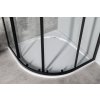 Gelco SIGMA SIMPLY BLACK štvrťkruhová sprchová zástena 900x900mm, R550, číre sklo GS5590B