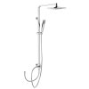 Sapho Sprchový stĺp k napojeniu na batériu, pevná a ručná sprcha, hranatý, chróm 1202-29