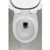 Isvea SENTIMENTI CLEANWASH závesná WC misa, integrovaný ventil a bidetová spŕška, Rimless, 36x51cm, biela 10ARS1010