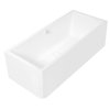 Polysan MARLENE CURVE R MONOLITH Obdĺžniková vaňa 185x85x63cm, biela 71607MCR