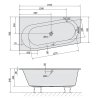 Polysan ASTRA WL SLIM asymetrická vaňa 165x90x48cm, biela 30611S