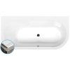 Polysan ASTRA L SLIM asymetrická vaňa 165x80x48cm, biela 33611S