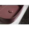 Isvea INFINITY OVAL keramické umývadlo na dosku, 55x36cm, matná maroon Red 10NF65055-2R
