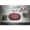 Isvea INFINITY OVAL keramické umývadlo na dosku, 55x36cm, matná maroon Red 10NF65055-2R