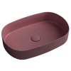 Isvea INFINITY OVAL keramické umývadlo na dosku, 55x36cm, matná maroon Red 10NF65055-2R
