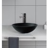 Sapho TELICA sklenené umývadlo na dosku priemer 42cm, čierná mat TY181B