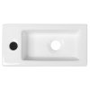 Sapho ZOE keramické umývadlo 37x18cm, otvor pre batériu vľavo, biela AR496