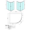 Polysan EASY štvrťkruhová sprchová zástena 1200x800mm, L/R, číre sklo EL2315