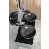 Sapho TURF betónové umývadlo na dosku vrátane výpuste, priemer 44cm, čierny granit AR436