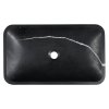 Sapho BLOK kamenné umývadlo na dosku, 60x35cm, čierny Marquin matný 2401-39