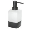 Gedy LOUNGE dávkovač mydla na postavenie, 280 ml, mliečne sklo, čierny mat 545514