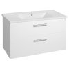 Aqualine VEGA umývadlová skrinka 97x60x43,6cm, 2x zásuvka, biela VG103