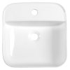 Sapho MOLVENO keramické umývadlo na dosku, 39,5x39,5cm, biela AR453