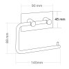 Sapho Samolepiaci držiak toaletného papiera, nerez mat 33207