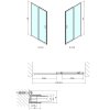 Polysan EASY sprchové dvere 1300mm, číre sklo EL1315