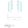 Polysan EASY sprchová bočná stena 800mm, číre sklo EL3215