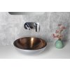 Sapho MURANO WENGE sklenené umývadlo na dosku, priemer 40cm, meď/strieborná AL5318-66