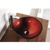 Sapho MURANO ROSSO IMPERO sklenené umývadlo na dosku, priemer 40cm, červené AL5318-63