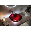 Sapho MURANO ROSSO IMPERO sklenené umývadlo na dosku, priemer 40cm, červené AL5318-63