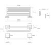 Sapho X-SQUARE polička na uteráky s hrazdou 650x110x215mm, chróm XQ601