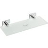 Sapho X-SQUARE polička sklenená 300x55x130mm, mliečne sklo, chróm XQ602