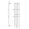 Sapho COLONNA vykurovacie teleso 450x1800mm, metalická strieborná IR145