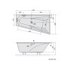 Polysan CHIQUITA R asymetrická vaňa 170x100x45cm, biela 92619