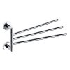 Sapho X-ROUND trojitý držiak uterákov otočný 380mm, chróm XR407