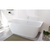 Polysan SKYLLA nástenná stojaca vaňa liaty mramor 170x75x60cm, biela 72430