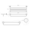 Sapho LARISSA polička na uteráky so zábranou 600mm, chróm WS029