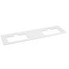 Sapho BRAHEA doska Rockstone s 2 otvormi 181x51,5cm (90+90cm), biela matná BL181-0101-90