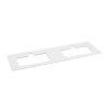 Sapho BRAHEA doska Rockstone s 2 otvormi 161x51,5cm (80+80cm), biela matná BL161-0101-80