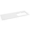 Sapho BRAHEA doska Rockstone s otvorom 141x51,5cm (70+70cm), pravá, biela matná BL141-0101-R