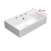 GSI KUBE X keramické umývadlo 60x37cm, brúsená spodná hrana, 3 otvory, biela ExtraGlaze 94549311