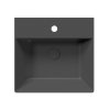 GSI KUBE X keramické umývadlo 50x47cm, brúsená spodná hrana, čierna mat 94309126