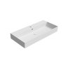 GSI KUBE X keramické umývadlo 100x47cm, brúsená spodná hrana, biela mat 94239109