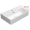 GSI KUBE X keramické umývadlo 60x37cm, brúsená spodná hrana, biela ExtraGlaze 94549111