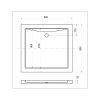 BESCO AQUARIUS STONE EFFECT, štvorcová sprchová vanička Rozmer A - 90 cm, Rozmer B - 90 cm, Rozmer C - 5.5 cm OLBVANACAQU90S