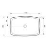 HOPA Umývadlo SPIGOLO 61 × 39 × 14 cm - na dosku OLKLT2234