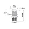 Isvea Umyvadlová výpusť 5/4", click-clack, keramická zátka, 20-70mm, biela 38TP0171I