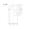 Bruckner Koleno k WC, odpadné 90, 110mm 159.314.0