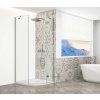 Gelco TRINITY CHROME štvrťkruhová sprchová zástena 900x900mm, číre sklo, pravá GT6590CR-CH