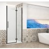 Gelco TRINITY BLACK sprchové dvere do niky 1100 mm, matné sklo, pravé GT1211MR-B