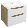 Sapho WAVE umývadlová skrinka 60x65x47,8cm, biela/dub cuneo WA060-3025