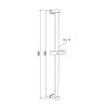 Mereo Posuvný držiak sprchy 66,5 cm hranatý CB910Q