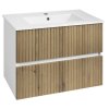 Aqualine PANEDA STRIP umývadlová skrinka 74,5x55x45,2cm, dub emporio PN375