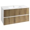 Aqualine PANEDA STRIP umývadlová skrinka 99,5x55x45,2cm, dub emporio PN310