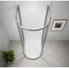 Polysan EASY polkruhová sprchová zástena 900x900mm, číre sklo EL4615